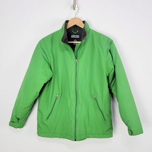 Lands' End Green Fleece Lined Nylon Winter Coat Size Sm 6/8